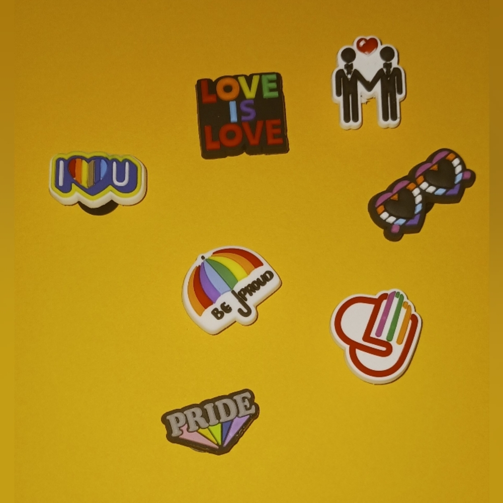 Rainbow Pride Crocs Charms